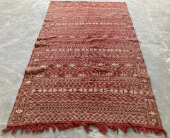 Vintage Traditional Handmade Beautiful Moroccan Kilim Floor Rug Carpet 234x138cm