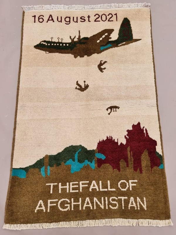 Handmade Afghan Tribal Historical War Rug Area History War Rug 120x80 Cm gallery