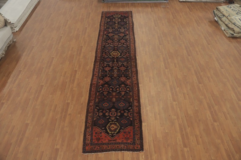 Pre-1900 Vegetable Dye Traditional Handmade 17 ft Long Runner Antique Rug 4x17 gallery