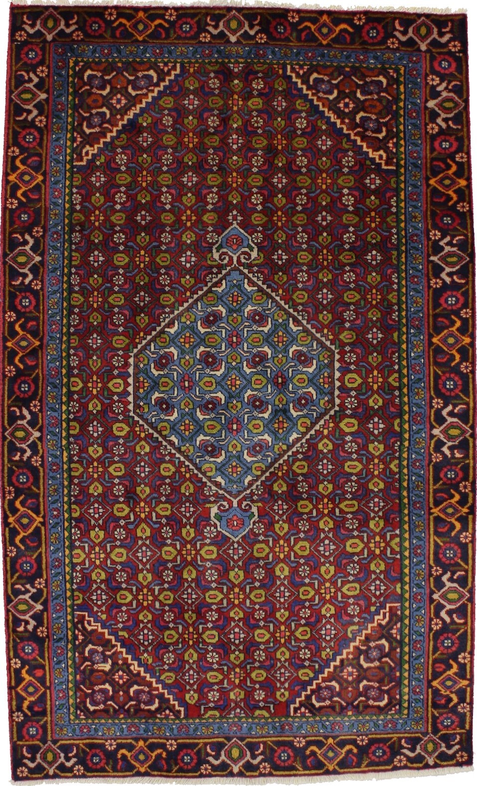 One-of-a-Kind Hand-Knotted Vintage Tribal Oriental Rug Décor Carpet 4X7 ft gallery