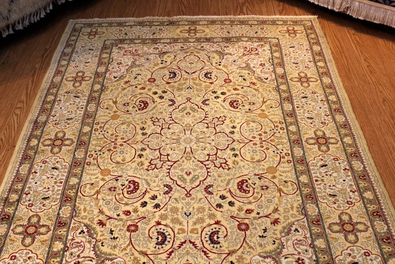 5'x7' TABRIS DESIGN Rug Floral TREE OF LIFE Floral Design FINELY WOVEN knotted gallery