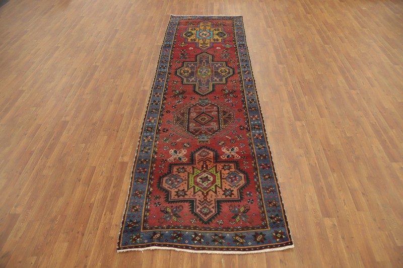 Vegetable Dye Traditional 12' Runner Rug Hand-knotted 4x12 gallery