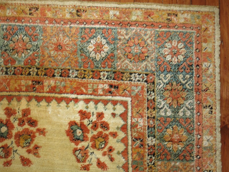 Antique Authentic Angora Turkish Oushak Ushak Rug Size 4'3''x7'2'' gallery