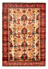 Vintage Traditional Hand-Knotted Area Rug 4’1″ x 6’1″ Oriental Wool Carpet