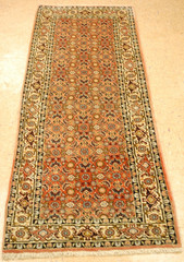 NATURAL WOOL Old Orintal Rugs, Hand Woven,knotted size Approximately 2’3″ x 6’6″