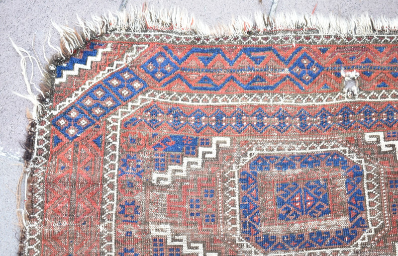 Fabulous Antique Tribal Rug 43'' x 69'' Collector Item Fragment Tribal Wall Rug gallery
