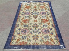 Vintage Anatolia Carpet, Distressed Rugs, Large Red Carpet Handmade Rug 67″X107″