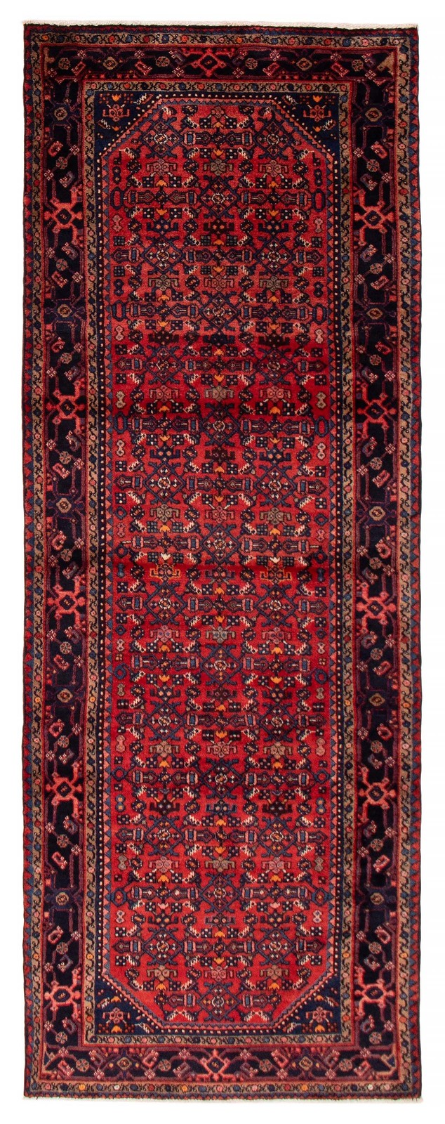 3'8" x 9'9" Vintage Hand-knotted Runner Rug Traditional Oriental Wool Carpet gallery