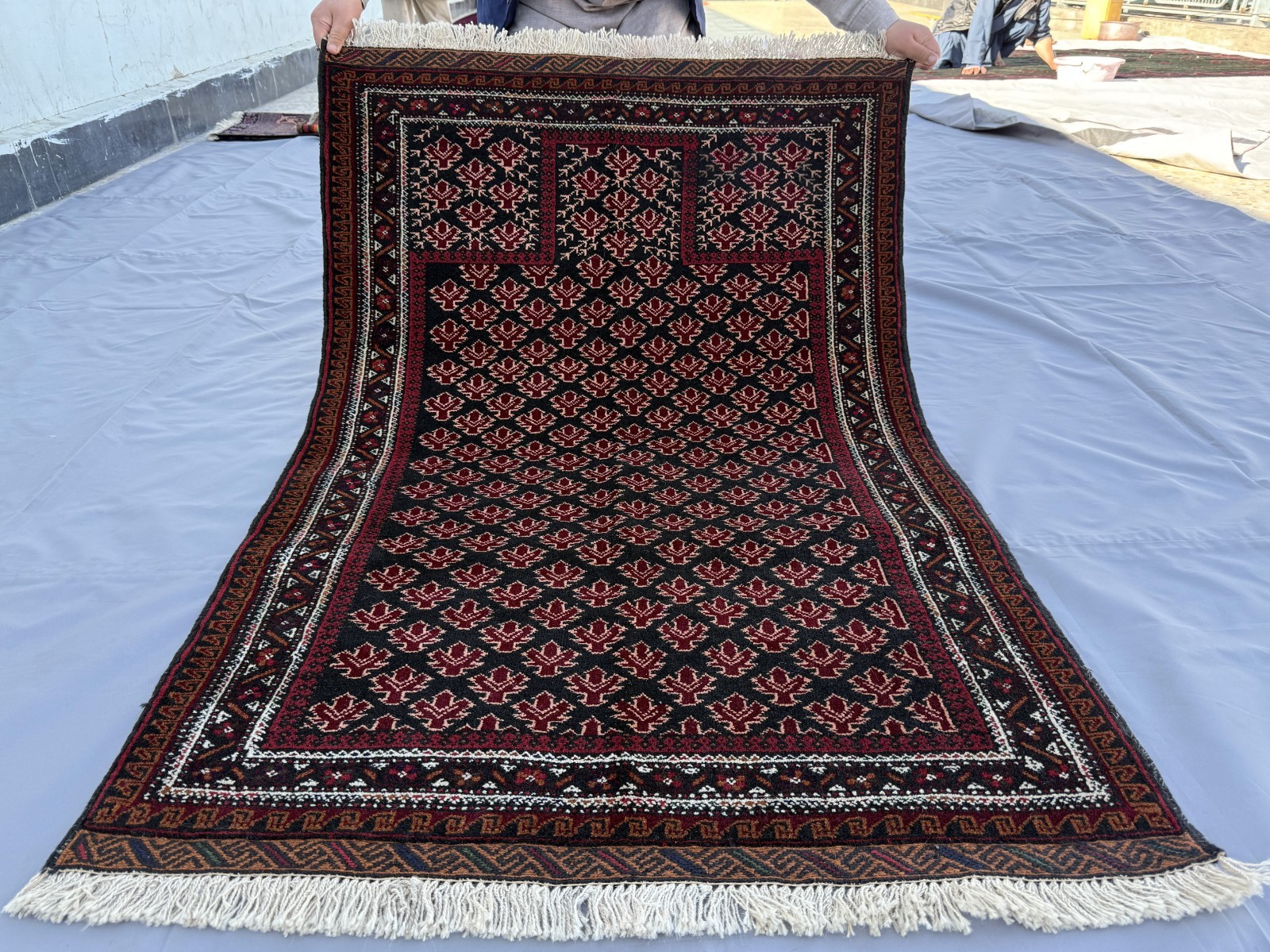 Fine Hand Knotted Afghan Prayer Rug 3x5 ft Antique Persian Style Tribal Carpet gallery