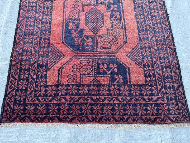1930s Terracotta Turkmen Bokhara Rug 3x5 Traditional Afghan Faded Persian Carpet gallery