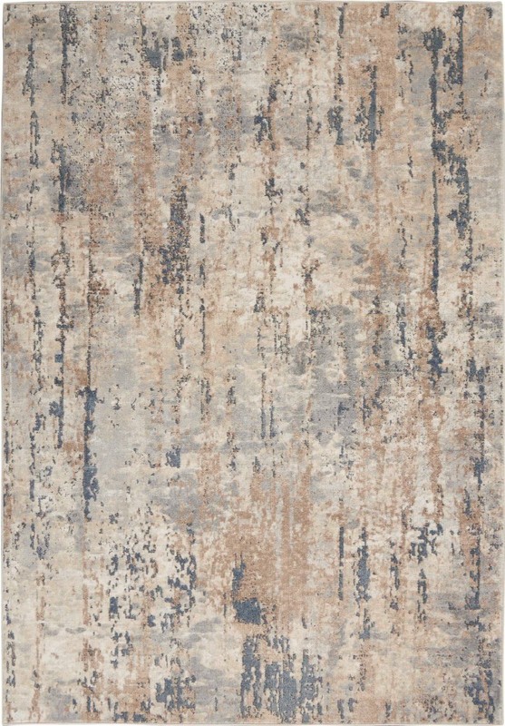 Nourison Quarry QUA01 Beige Grey Abstract Area Rug 6' x 9' Modern Indoor gallery