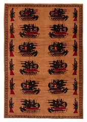 Vintage Traditional Hand-Knotted Area Rug 6’6″ x 9’5″ Oriental Wool Carpet