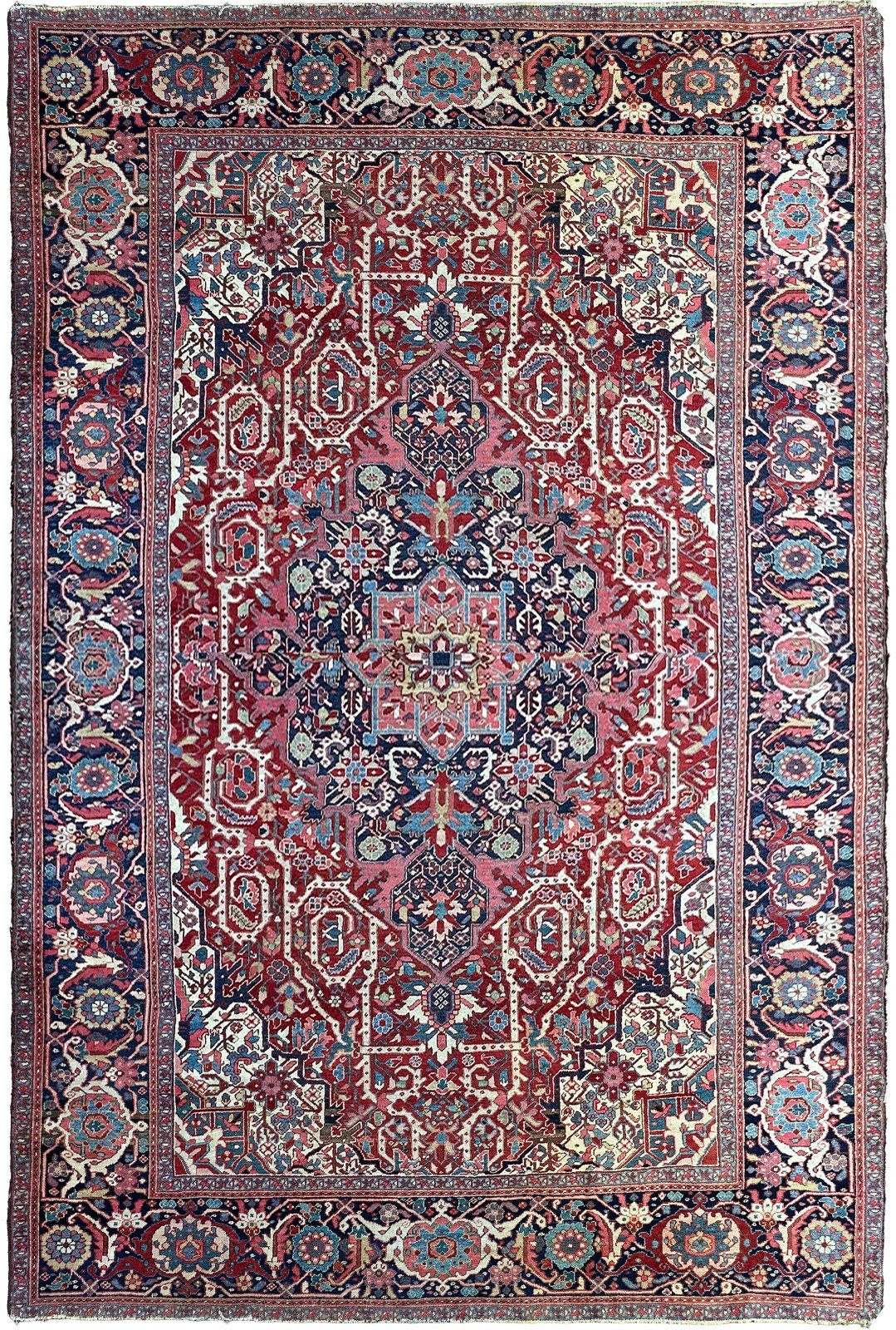 9x13 Antique High Quality Traditional Rug Geometric Rust 284cm x 391cm C.1910 gallery