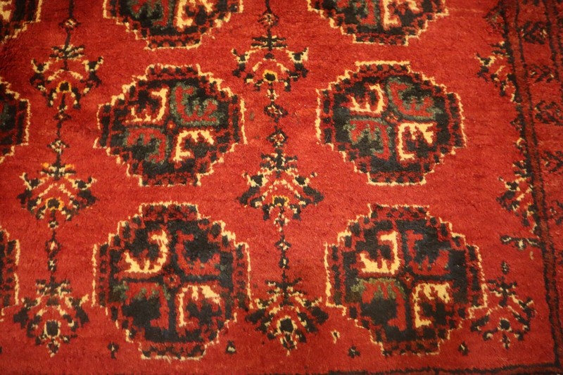 7 X 9 FT COLLECTORS' PIECE Vintage Stunning Geometric Morey Buhara Turkoman Rug gallery