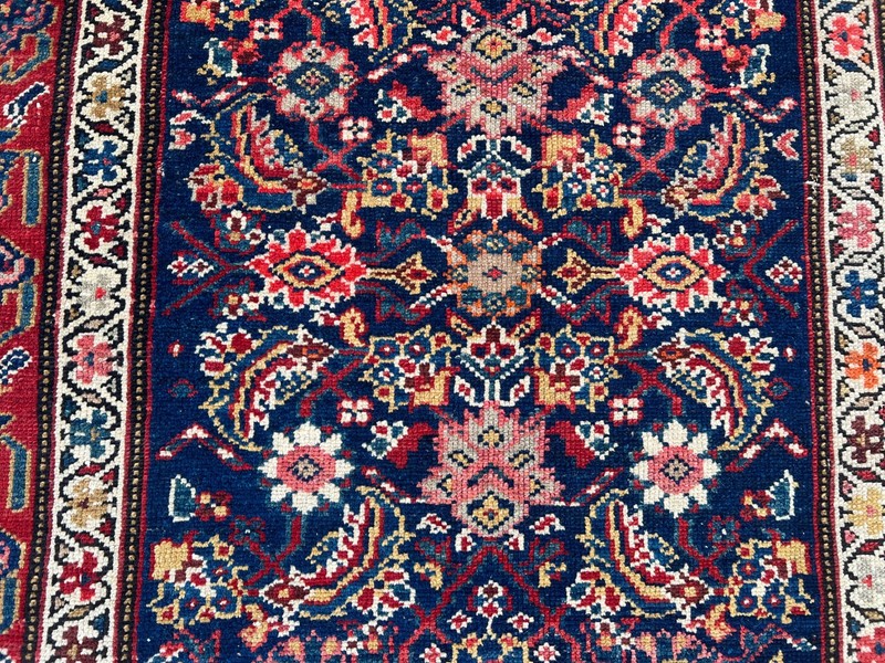 Antique Turkish Inspired Runner Rug 3'6x12'5 Ft Faded Wool Hallway Rug 1900s Rug gallery