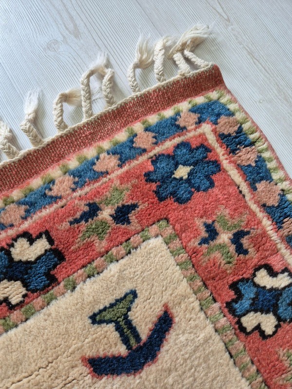 Vintage Hand-Knotted Anatolian Rug 32"x51" Pastel TurkishTribal Wool Area Rug gallery