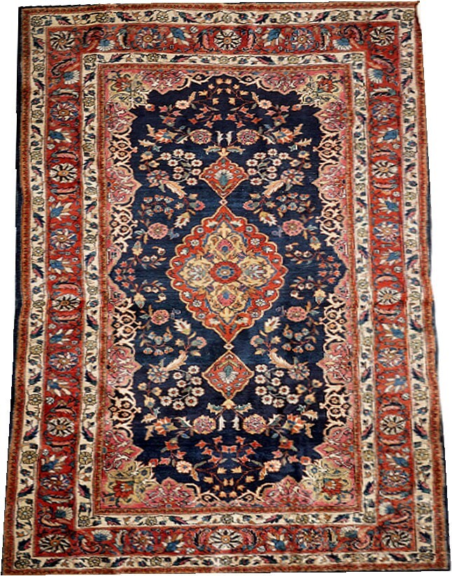 An Antique Sensational Genuine Sarouk Rug gallery