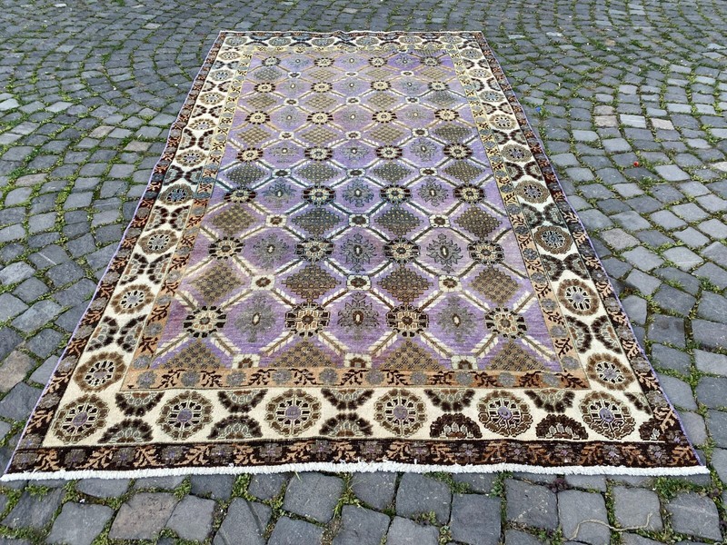 Large rug, Turkish rug, Vintage rug, Wool rug, Handmade rug, Carpet 5,1 x 9,3 ft gallery