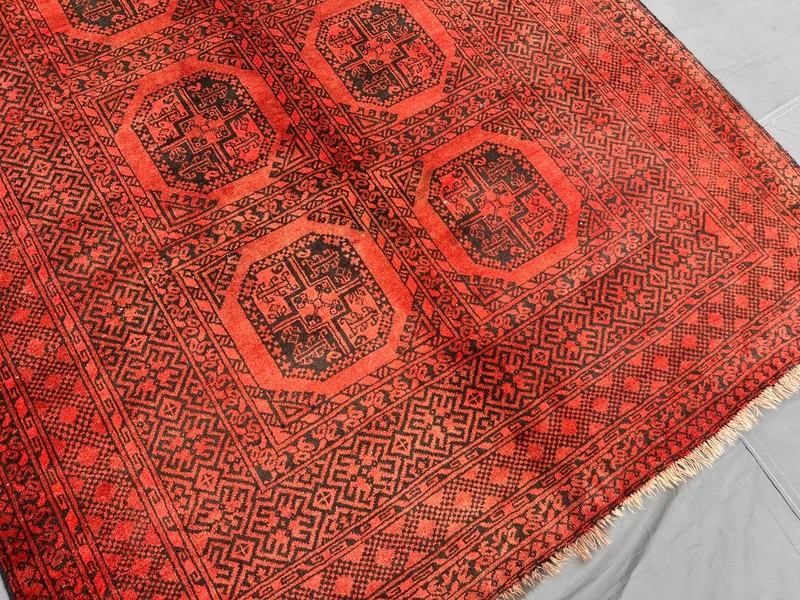 4'5x6'8 Ft Vintage Handknotted Turkoman Bokhara Gul Wool Area Rug gallery