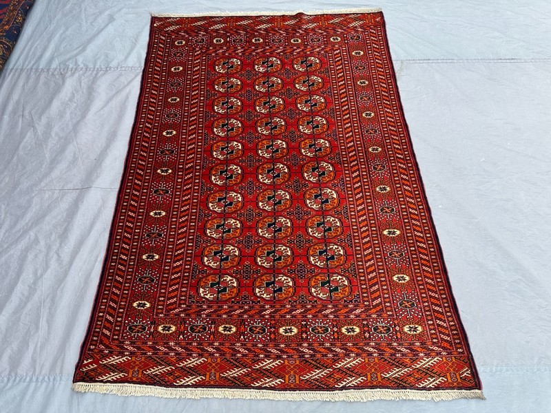 4'2x6'3 Antique Turkmen Tekke Gul Ersari Rug Soft Pile Oriental Rare Floor Rug gallery