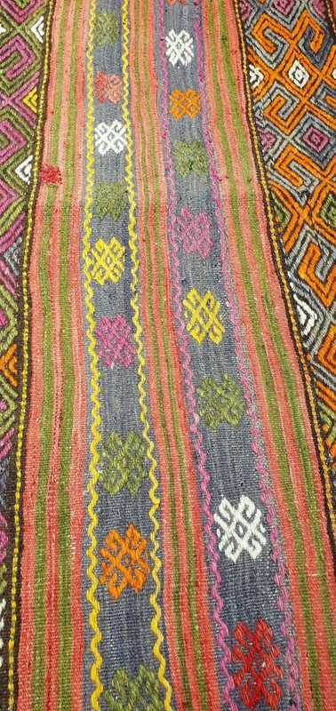Primitive Antique Cr-1939's Natural Dye Wool Nagorno-Karabakh Armenian Rug 5x8ft gallery