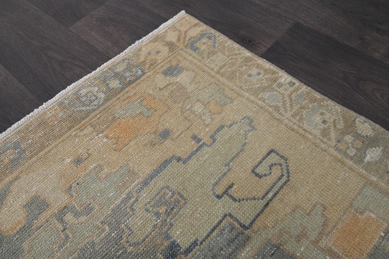 Oushak Turkish Vintage Rug 4x8 Kilim Rug Anatolian Handmade Boho Decor ORANGE gallery