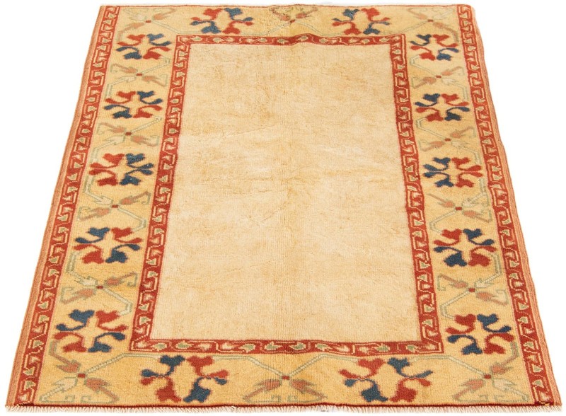Vintage Hand-Knotted Area Rug 4'2" x 5'6" Traditional Oriental Wool Carpet gallery