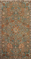 Vintage Wool Medallion Traditional Accent Rug 3×6 ft Hand-knotted Brown Carpet