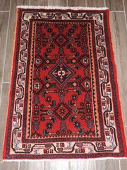 2x4ft. Handmade Oriental Tribal Wool Rug