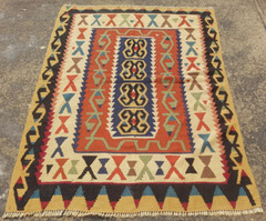Vintage Traditional Handcrafted Turkish Kilim Rug for Home Décor 149×110 cm