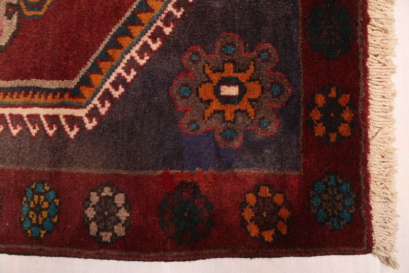 Vintage Hand-knotted Runner Rug 3'7" x 9'5" Traditional Oriental Wool Carpet gallery