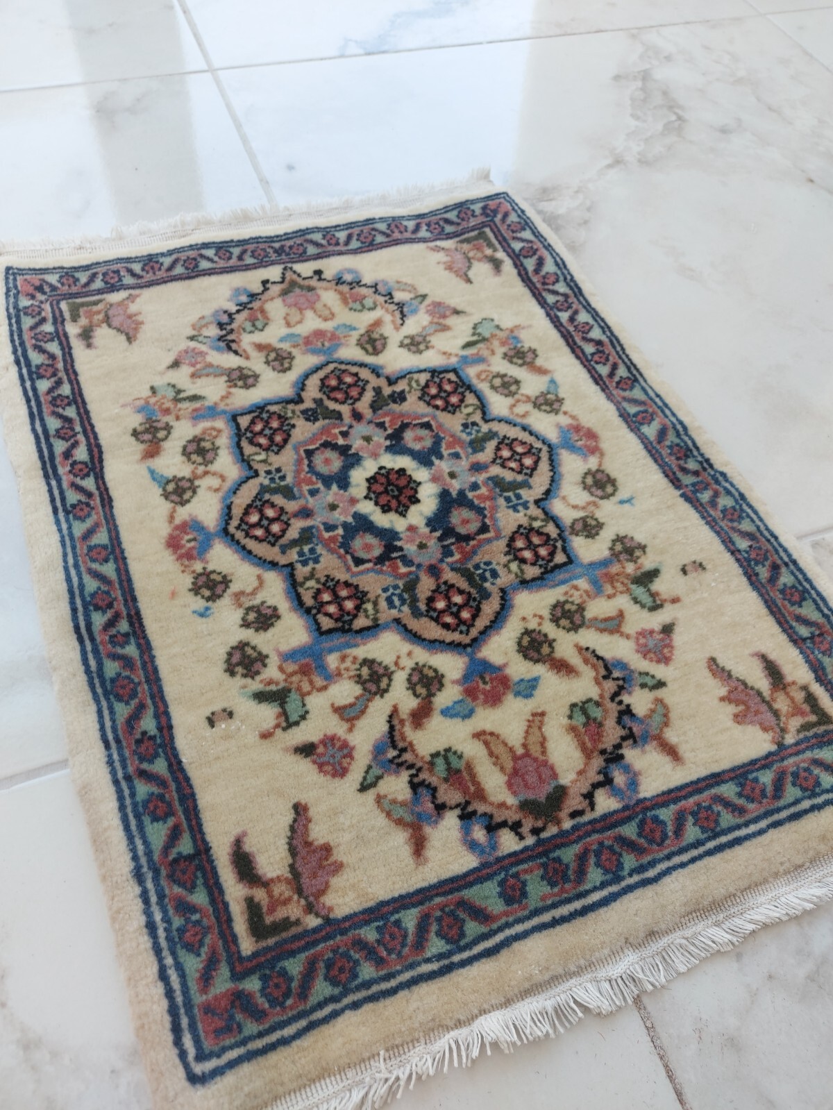 2x2 Handmade Rug Vintage Rug Turkish Rug Oushak Rug Oushak Carpet Hereke Rug gallery