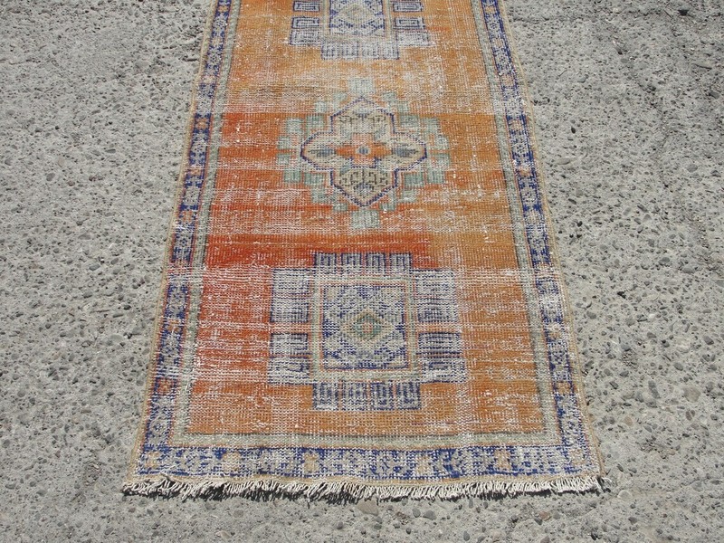 2x10 turkish runner rug, oushak runner rug, 2.9 x 10.5 ft. turkish floor rug, gallery