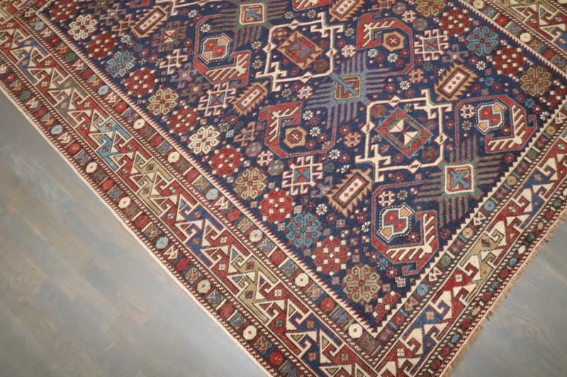 Antique Caucasian Bidjov Kuba Shirvan Rug Size 4'1''x5'1'' gallery
