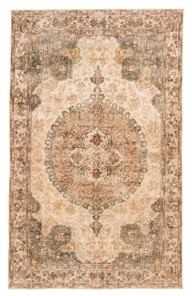 Traditional Vintage Hand-Knotted Area Rug 6'7" x 10'9" Oriental Wool Carpet