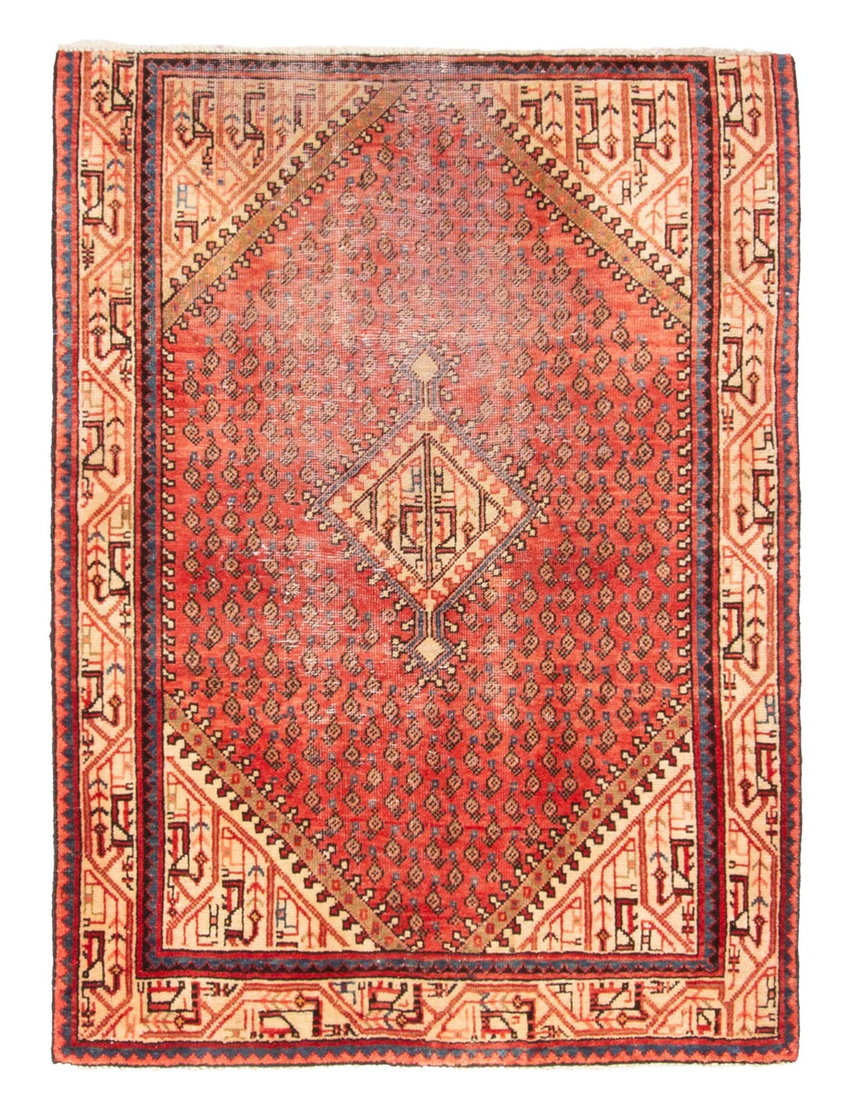 Vintage Traditional Hand-Knotted Area Rug 3'6" x 4'8" Oriental Wool Carpet gallery