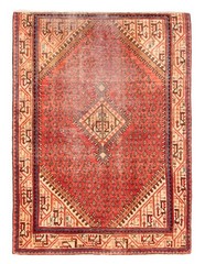 Vintage Traditional Hand-Knotted Area Rug 3’6″ x 4’8″ Oriental Wool Carpet