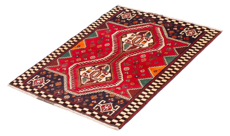 Vintage 3'9" x 4'10" Traditional Hand Knotted Vegetable Dye Wool Area Rug gallery
