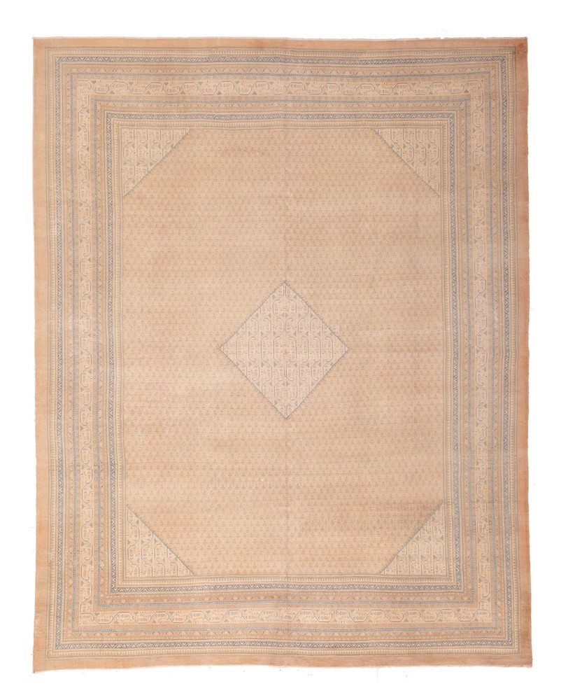 Vintage Traditional Hand-Knotted Area Rug 9'10" x 12'4" Oriental Wool Carpet