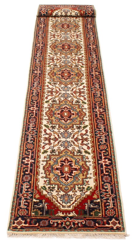 Vintage Hand-knotted Runner Rug 2'6" x 19'3" Traditional Oriental Wool Carpet gallery