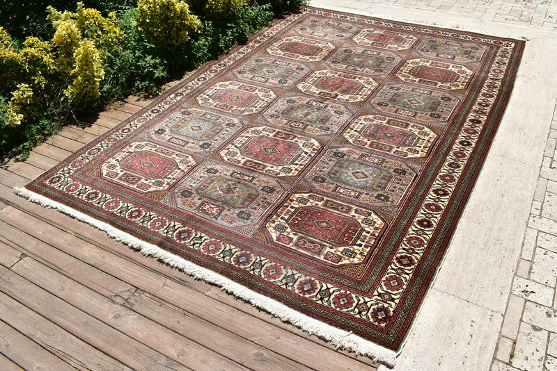 Turkish Rug 78''x115'' Bunyan Carpet Vintage 200x293cm Oriental Decor Rug 6x9 gallery