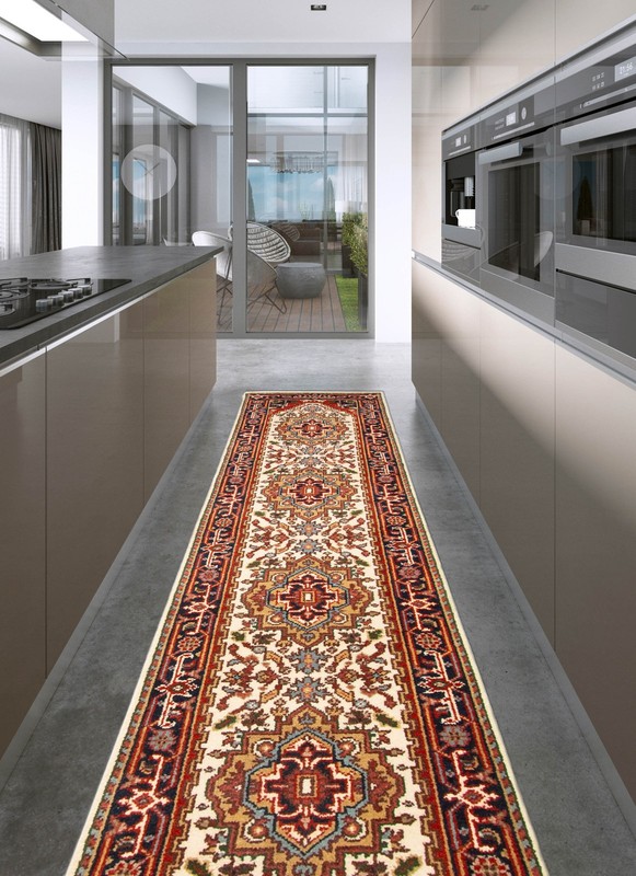 Vintage Hand-knotted Runner Rug 2'6" x 19'3" Traditional Oriental Wool Carpet gallery
