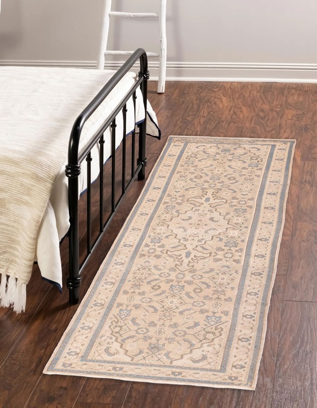Vintage Hand-knotted Runner Rug 3'2" x 9'10" Traditional Oriental Wool Carpet gallery