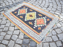 Vintage Caucasian Rug 31” x 45” Caucasian Fine Quality Kilim Natural Wool Rug