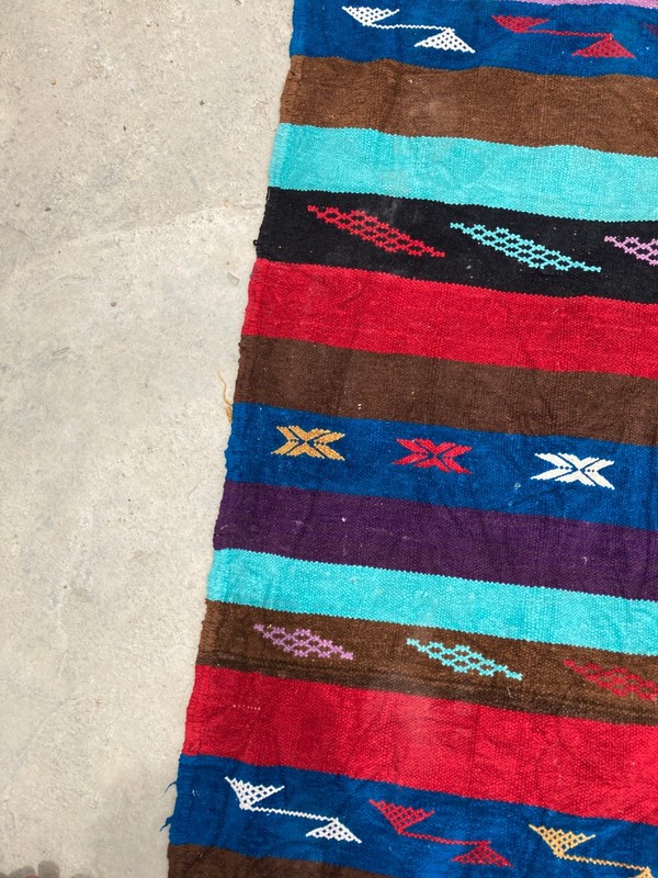 Vintage Traditional Handmade Beautiful Turkish Kilim Floor Rug Carpet 149x89 cm gallery