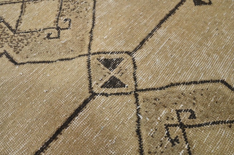 Vintage 3x11 Turkish Oushak Runner Rug Handmade Anatolian Boho Kilim BEIGE gallery
