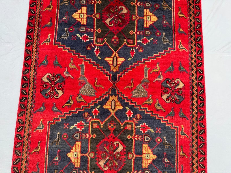 Vintage Afghan Hand-Knotted Soft Wool Rug – Intricate Geometric Area Kitchen Rug gallery