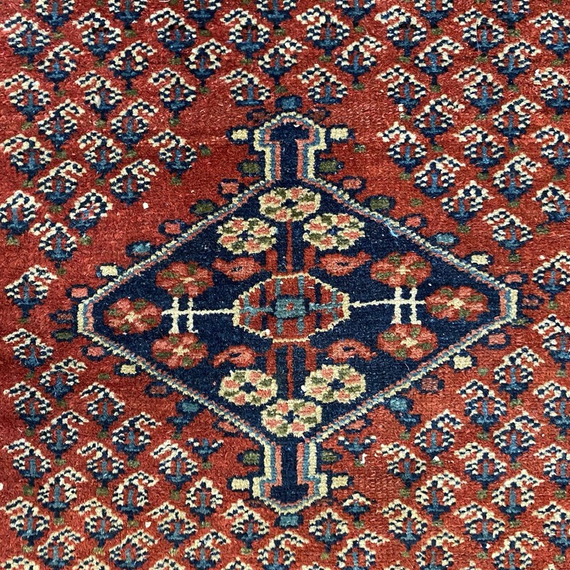 Vintage Rug 2' 7 x 4' 1 Red Hand Knotted Farmhouse Oriental Rug gallery