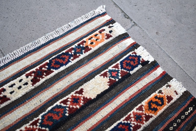 Antique Tribal Bag Face Rug 20'' x 17'' Rare Colletor's Item Wall Hangings Rug gallery