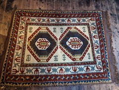 6′ x 4’6″ Wool Hand Knotted Antique Kazak Tribal Rug